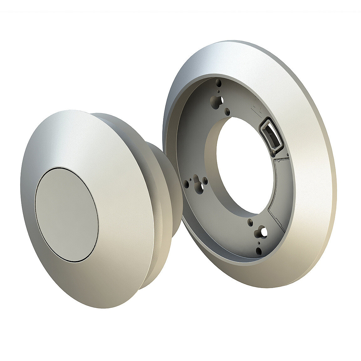 Cut-Out Comfortable indoor ventilation Angled view
